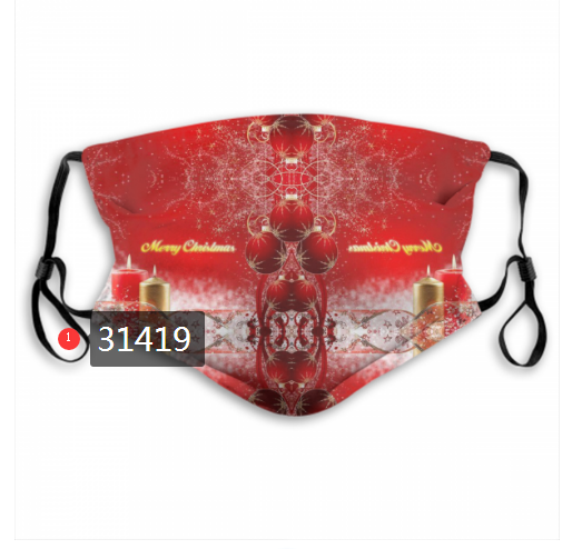2020 Merry Christmas Dust mask with filter 4->mlb dust mask->Sports Accessory
